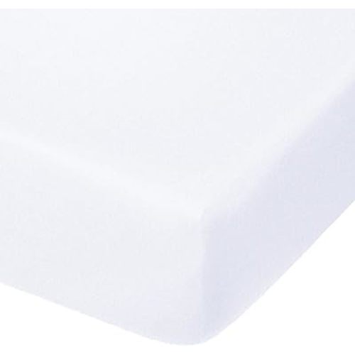 NTBAY 100% Brushed Microfiber Fitted Crib Sheet, Super Soft and Cozy 28x52 Crib Sheet for Standard Crib and Toddler Mattresses, Boys, Girls, Unisex, White, 28x52 Inches