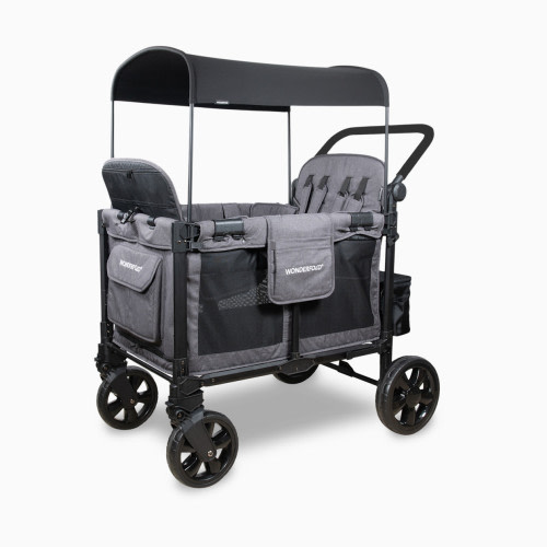 WonderFold Wagon W4 Elite Pro Stroller Wagon - Charcoal Gray