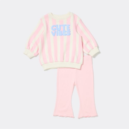 Dymples Baby Cute Vibes Sweater & Flare Pants Set - Pink - Size 0
