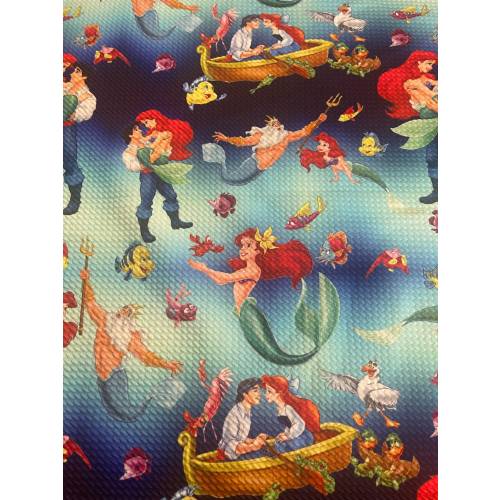 Prince Eric. . 3x3 print  Printed Bullet Fabric | DIY | Clothing | Bows | USA | Fast Shipping