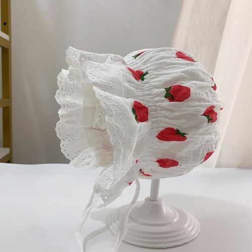 Baby Girl Boy Lace Cotton Bonnet Newborn Infant Soft Warm Cap Toddlers Breathable Eyelet Beanie Sun Protection Hat