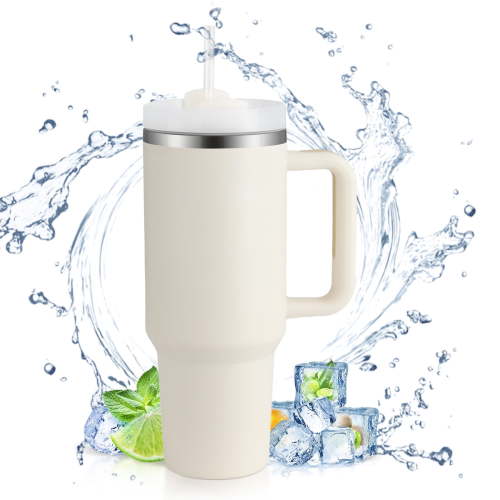 Ochapa 40 oz Tumbler with Handle and Straw, Travel Mug for Car, 2-in-1 Lid Stainless Steel Tumblers