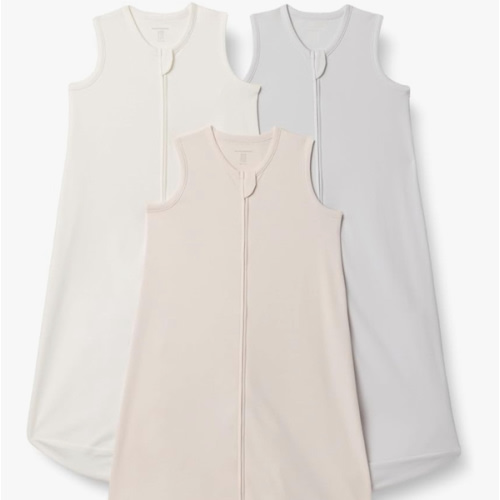 Amazon Essentials Unisex Babies' Cotton Sleep Sack, Wearable Blanket, 0.5 TOG, Pack of 3