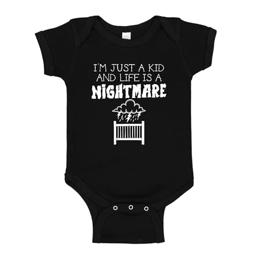I'm Just A Kid and Life is A Nightmare Baby One Piece Bodysuit Or Toddler Shirt Pop Punk Emo Kid Outfit