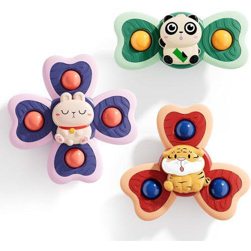 Suction Cup Spinner Airplane Travel Toys for 1 Year Old Boy Girl