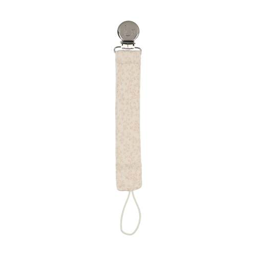 Leaf Trail Pacifier Clip-Cream/Pink