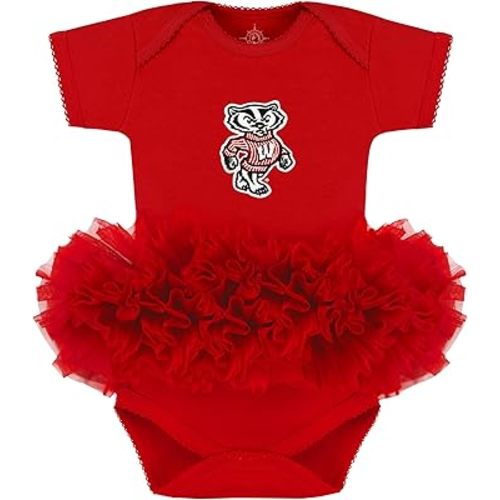 Creative Knitwear College Baby Tutu Bodysuit Dress-Team Logo, Multiple Colors, for Girls (0-12 Months)
