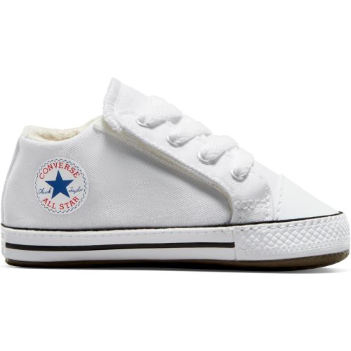 Converse Baby Chuck Taylor All Star Cribster, White/Natural Ivory/White, 2 Infant
