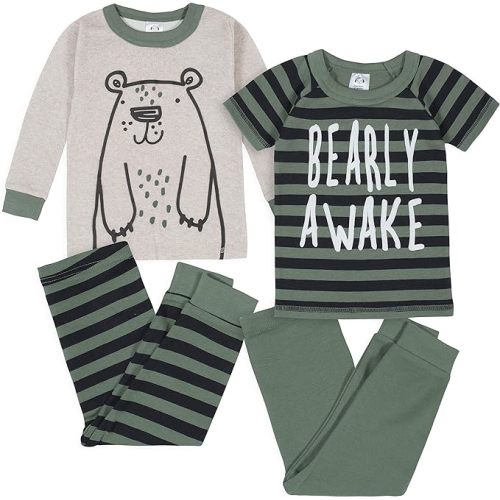 Gerber Baby Boys' Toddler Snug Fit 4-Piece Pajama Set