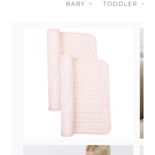 Cloud Muslin™ Burp Cloth 2 Pack - Blush