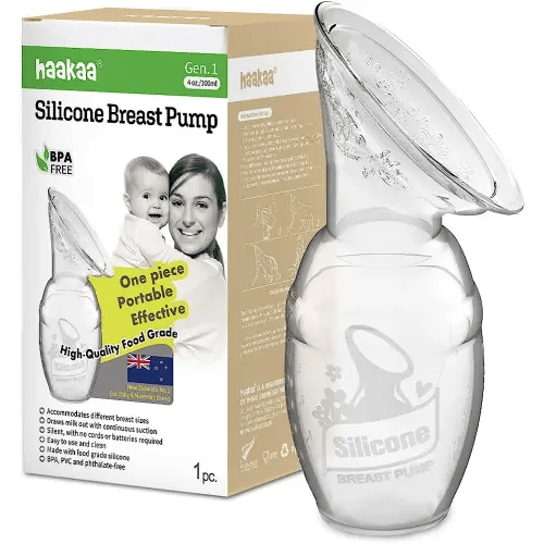 haakaa Manual Breast Pump for Breastfeeding 4oz/100ml