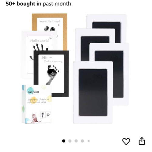 Inkless Baby Hand and Footprint Kit,Clean-Touch Ink Pad Kit,Safe No Mess Printing Infant Hand Foot Stamp,4 Pack Newborn Inkless Print Pads Best Keepsake or Gifts for Family