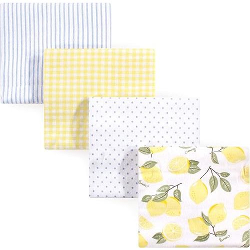 Hudson Baby Unisex Baby Cotton Flannel Receiving Blankets, Lemons, One Size