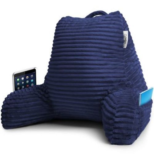 Nestl Reading Pillow for Bed, Standard Bed Pillows for Sitting Up in Bed, Navy Bed Rest Pillow