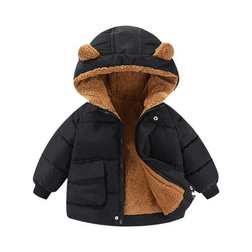 KTMKH Toddler Baby Winter Coat Boys Girls Winter Bear Ears Hooded Coat Jacket Thick Warm Outerwear Clothes Outfits for Kids 12-18 Months
