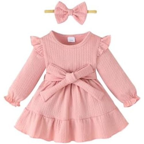 Mioglrie Baby Girl Dress Toddler Girls' Dresses 3 6 9 12 18 24 Months 2t 3t Girls Clothes Fall Winter Outfits