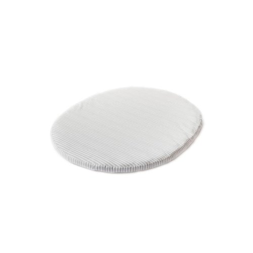 Stokke® Sleepi™ Mini Fitted Sheet Stripes Away Pebbles by Pehr V3