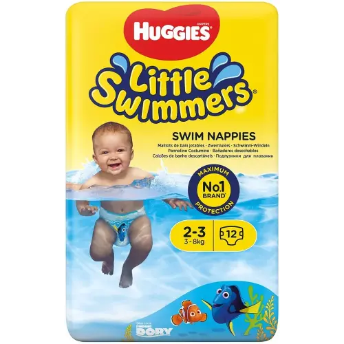 Huggies Little Swimmers Disposable Swim Diapers, X-Small (7lb-18lb.), 12-Count
