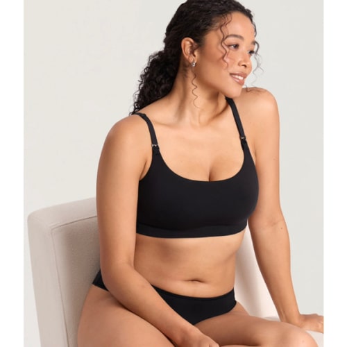 Cotton Scoop Neck Nursing Bralette