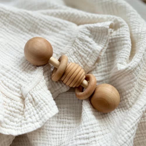 Baby Rattle, Wood Rattle, Rattle, Baby, Toy, Toddler, Gift, Baptism, Birthday