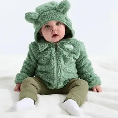 Baby Campshire Full-Zip Hoodie | The North Face, Color: Teddy Brown. Size 12-18 months