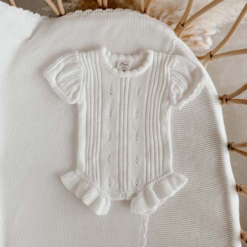 Margot Knit Romper - Milk