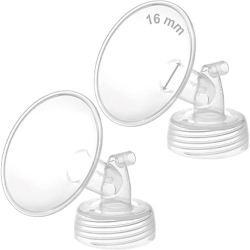 Maymom 16mm Wide Neck Pump Part for Spectra S1/S2 Pumps; Compatible with Motif Luna Pump; Incl Wide Mouth Flange; Not Original Spectra Flange