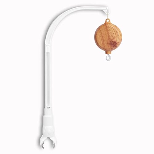 Crib Mobile, HI Baby Moment 23-Inch White Baby Mobile with Music Box, 12 Lullabies, Rotary Crib Mobile Motor with Rotating Hook, Volume Adjustable & Adjustable Claw Part