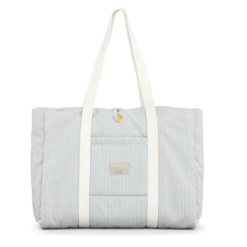 Multifunction striped diaper bag | Light Blue