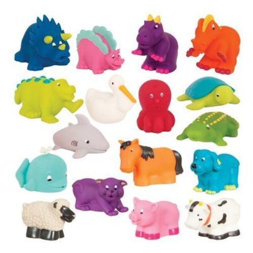 Battat My Bath Buddies Squeeze Toys - Set of 17