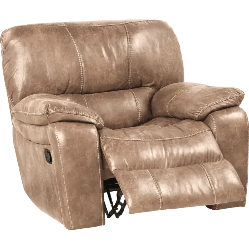 Cindy Crawford Alpen Ridge Silt Brown Microfiber Recliner | Rooms to Go