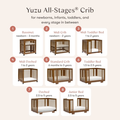 Yuzu 8-in-1 Convertible Crib & Bassinet | Babyletto