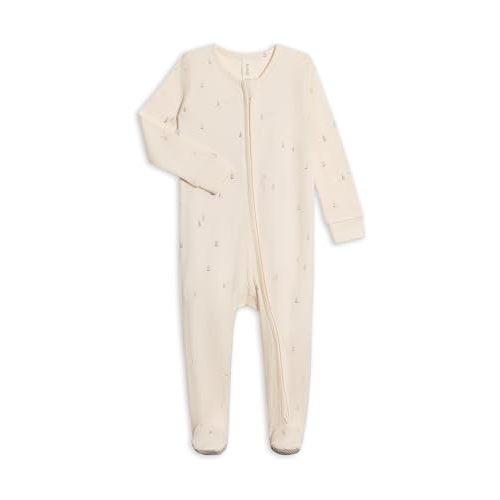 Colored Organics Baby Zip-Up Footed Sleeper with 2-Way Zipper - Organic Cotton Pajamas