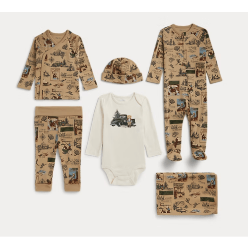 Polo Bear Cotton 6-Piece Gift Set