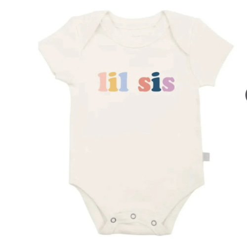 Organic Baby Onesie - Lil Sis | 100% Soft Cotton | – Finn + Emma
