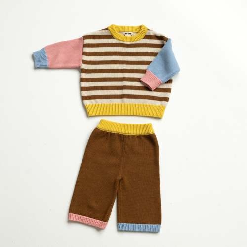 Colour Block Knitted Set - Sundae&nbsp;-&nbsp;BY GEE