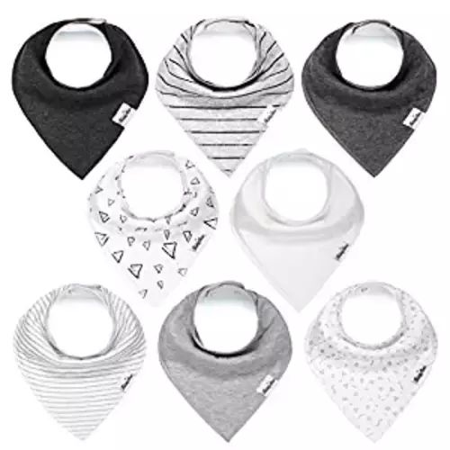 Baby Bandana Drool Bibs for Boys and Girls, Unisex 8 Pack...