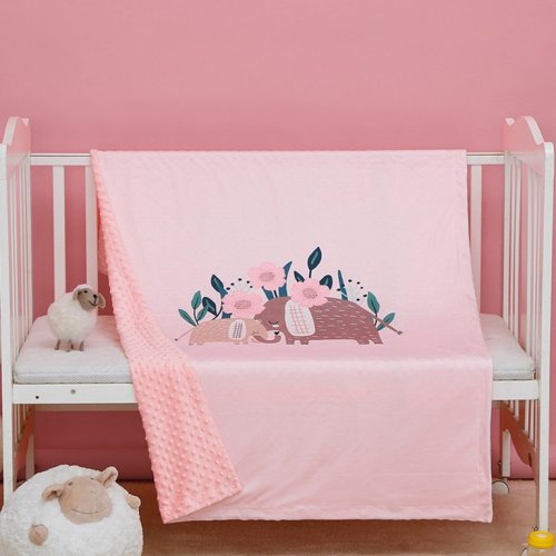 CUH Newborn Super Soft Reversible Double Layer Baby Blanket Comfortable Infant With Dotted Backing Plush Boy