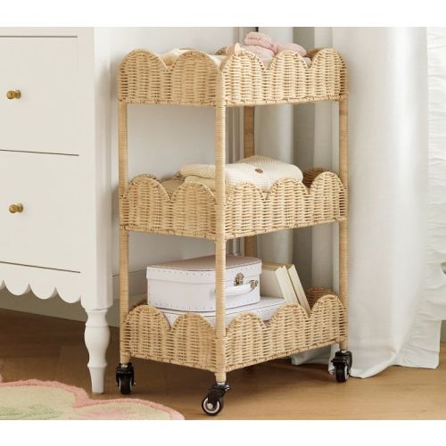 Palmer Scallop Tiered Storage Cart
