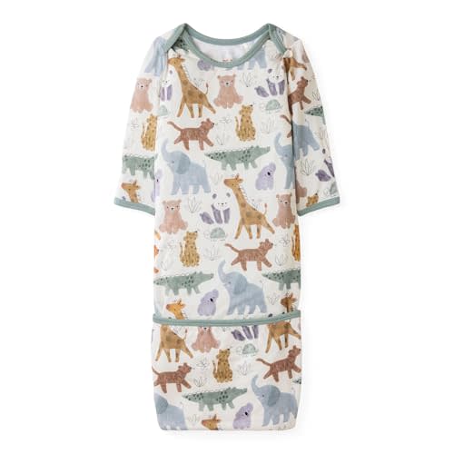 Little Sleepies Newborn Infant Gown, Soft Viscose from Bamboo Baby Gown for Newborn Girls & Boys Baby Clothes, Infant Sleeper