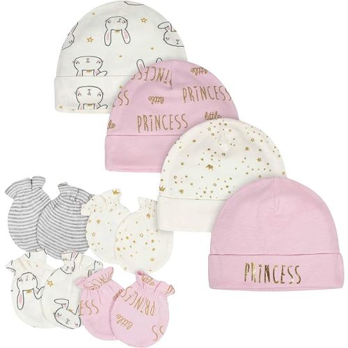 Gerber baby-girls Cap and Mitten Sets
