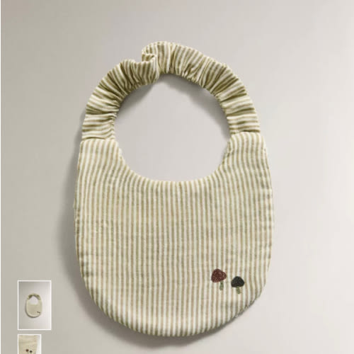 STRIPED MUSLIN BABY BIB