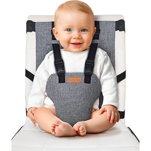 liuliuby Compact Travel High Chair | Portable High Chair for Baby | Baby Travel Essential Harness Seat | Must Haves for Vacations, Restaurants, Family Visits with Babies | Portable Highchair Seat
