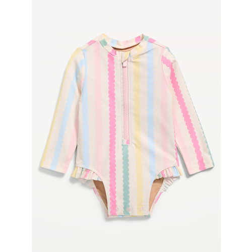 Long-Sleeve Rashguard Swim One-Piece for Baby
