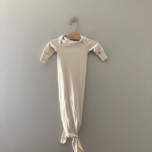 $20 ADD ON Colored Organics cotton baby gown Little Sleepies Caden Lane