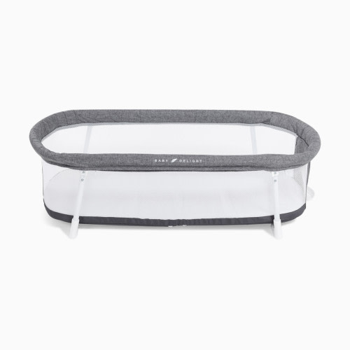 Baby Delight Snuggle Nest Portable Bassinet - Charcoal Tweed