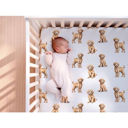 Mini Doodle Crib Sheets - Poodle - Nursery Decor - New Baby gift - Baby Shower- Baby Blanket - Dog lover - Puppy nursery