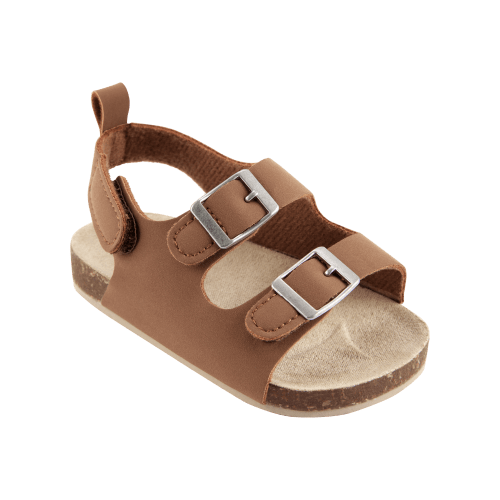 Baby Buckle Faux Cork Sandals - Brown - Carter's | Carter's