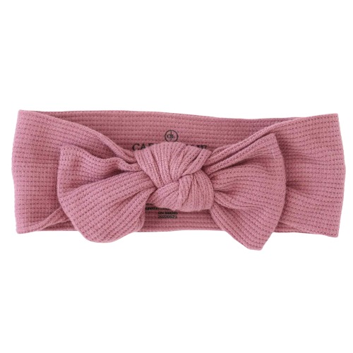 Boysenberry Bamboo Waffle Knit Large Bow Headwrap