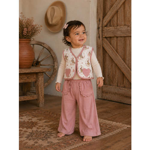 Quilted Vest with Heart Pockets, Cowgirl Cameos